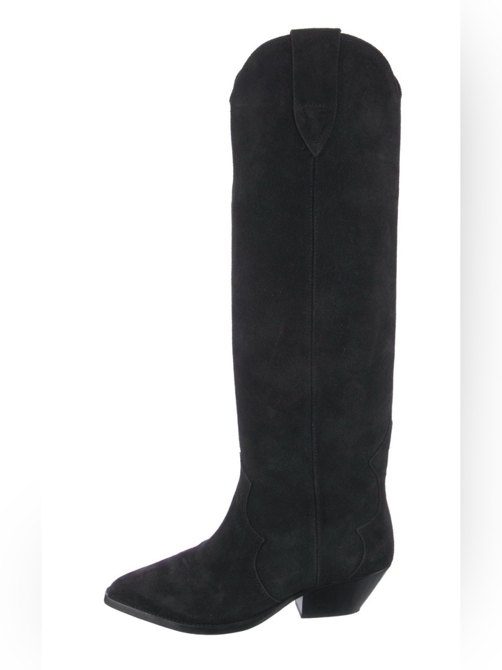 Isabel Marant Denvee Suede Western Boot, Black 37